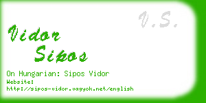 vidor sipos business card